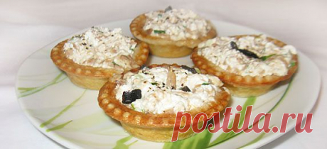 Тарталетки с тунцом и сыром Фета - рецепт приготовления с фото