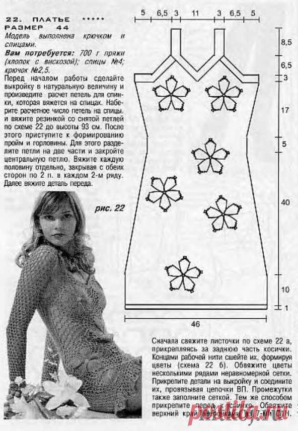Платье: цветы и сетка » Ниткой - вязаные вещи для вашего дома, вязание крючком, вязание спицами, схемы вязания