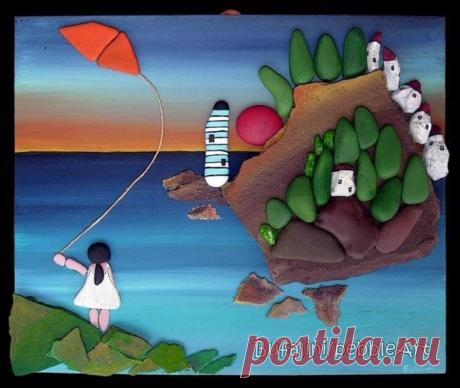 Композиции из гальки - разных авторов