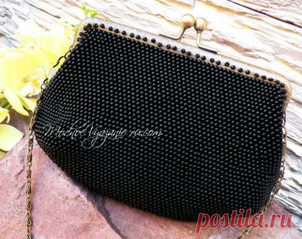 Сумочка связанная крючком с бисером - Crochet - Modnoe Vyazanie