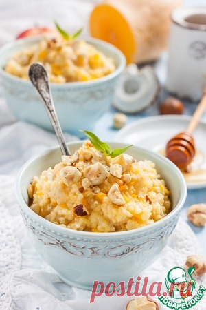 Пшенная каша с тыквой, яблоками и курагой - кулинарный рецепт