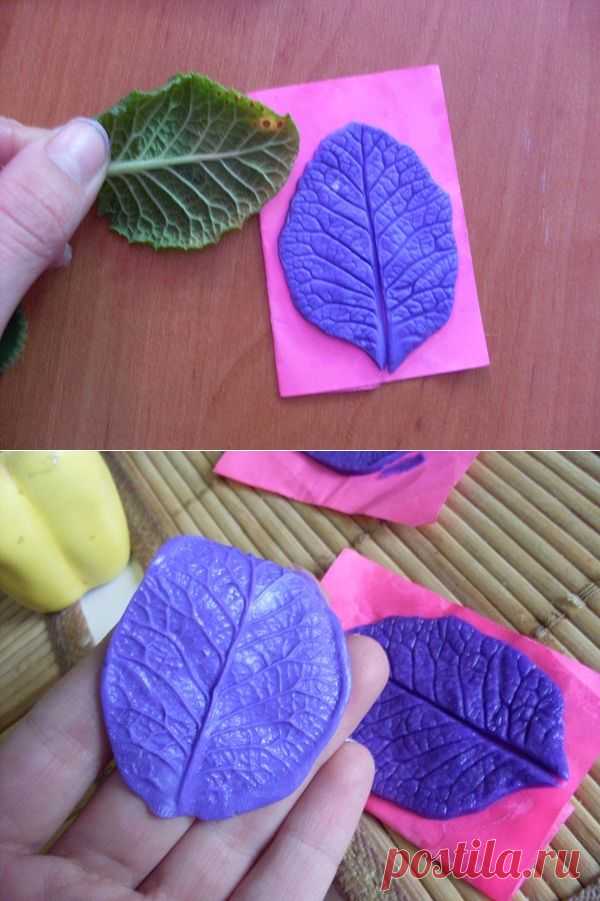 Как сделать молд листка для лепки цветов из полимерной глины | Страна Hand Made