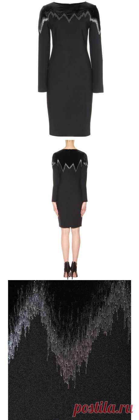 mytheresa.com - Wool dress with velvet - Knee-length - Dresses - Clothing - Emilio Pucci - Luxury Fashion for Women / Designer clothing, shoes, bags