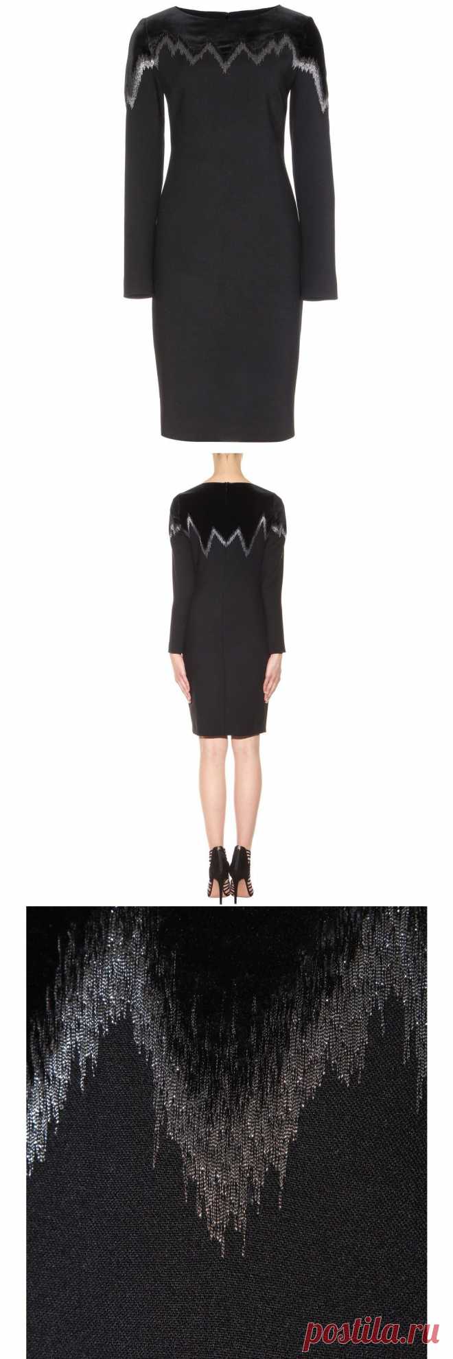 mytheresa.com - Wool dress with velvet - Knee-length - Dresses - Clothing - Emilio Pucci - Luxury Fashion for Women / Designer clothing, shoes, bags