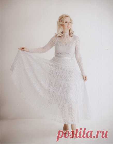 В сказочных сетях мохера. Платья спицами