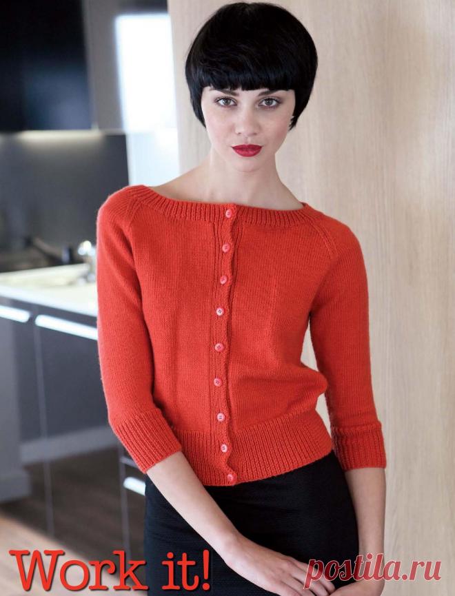 Вязание кардигана Mad Men, Sian Brown