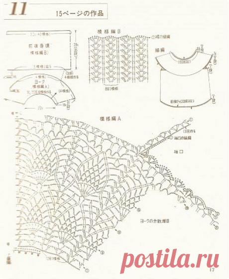 Топ на круглой кокетке с ананасами | Страна Мастеров