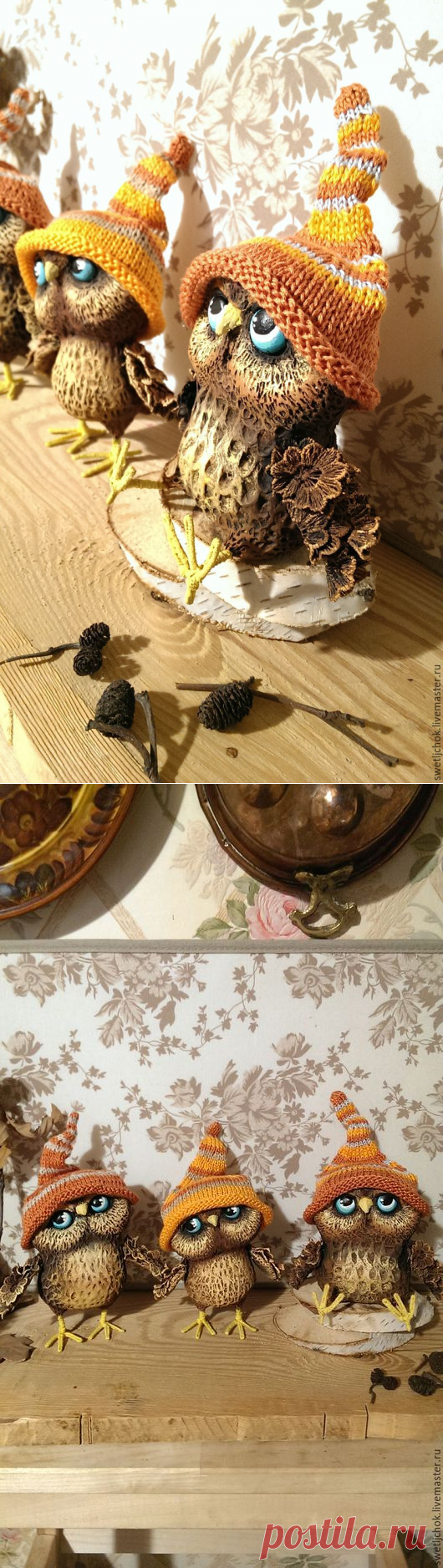 Купить Совёнки - коричневый, сова, совенок, совы, птицы, птичка, игрушка ручной работы