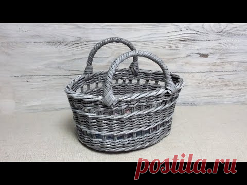Корзина из газетных трубочек. Мастер-класс