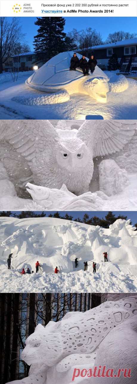 20 способов художественно оформить сугроб