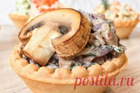 15 лучших рецептов тарталеток с курицей и грибами
