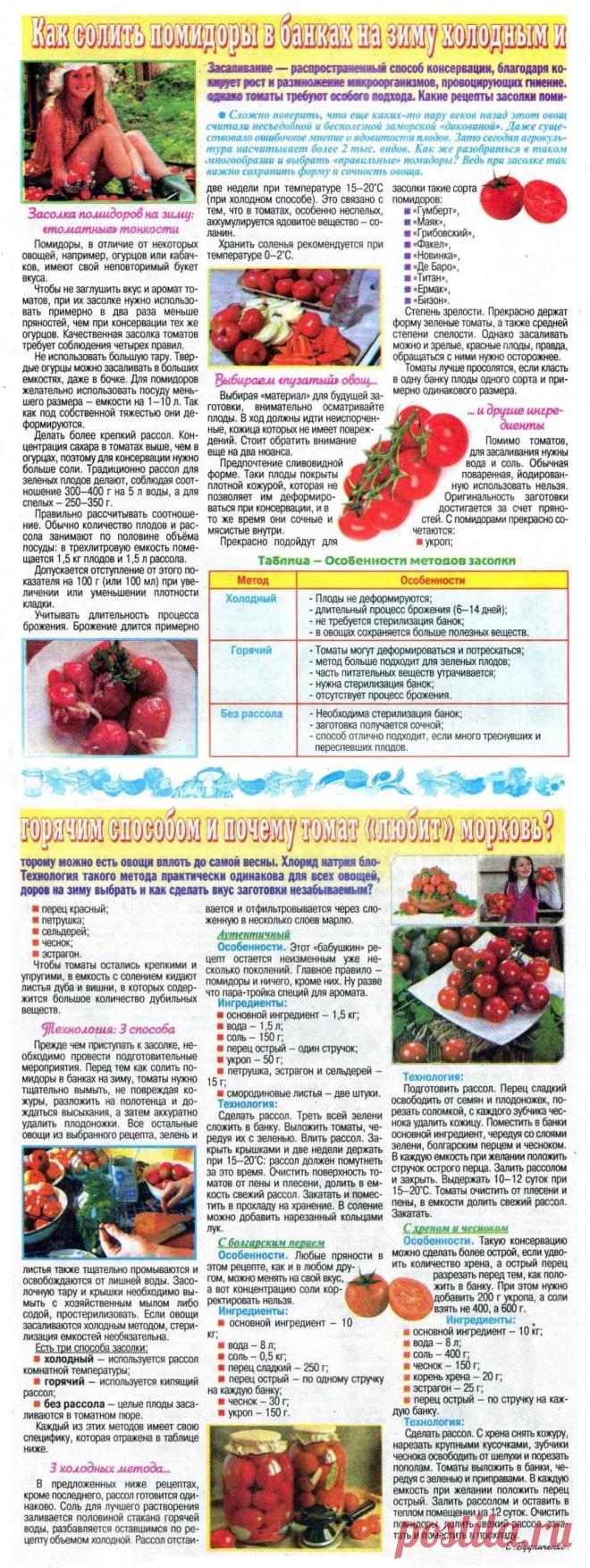 Как солить помидоры в банках на зиму холодным и горячим способами
