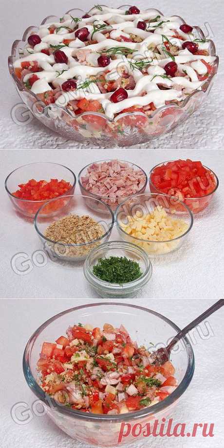 Рецепт: Салат с копченой курицей &quot;Зимний вечер&quot;