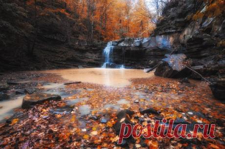 Пшадский водопад, Краснодарский край. Автор фото — Сергей Лукашенко: