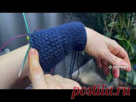 Несложный рельеф, вяжем по кругу