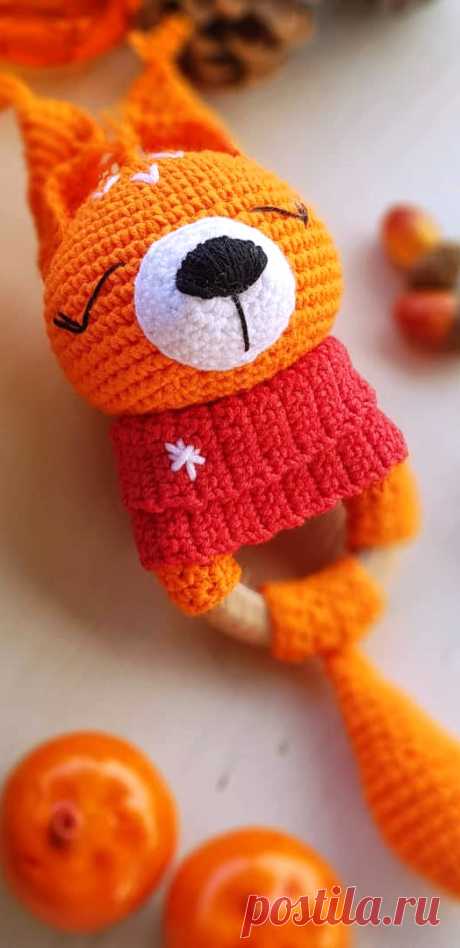 PDF Бельчонок в снуде крючком. FREE crochet pattern; Аmigurumi animal patterns. Амигуруми схемы и описания на русском. Вязаные игрушки и поделки своими руками #amimore - белка, белочка, бельчонок.