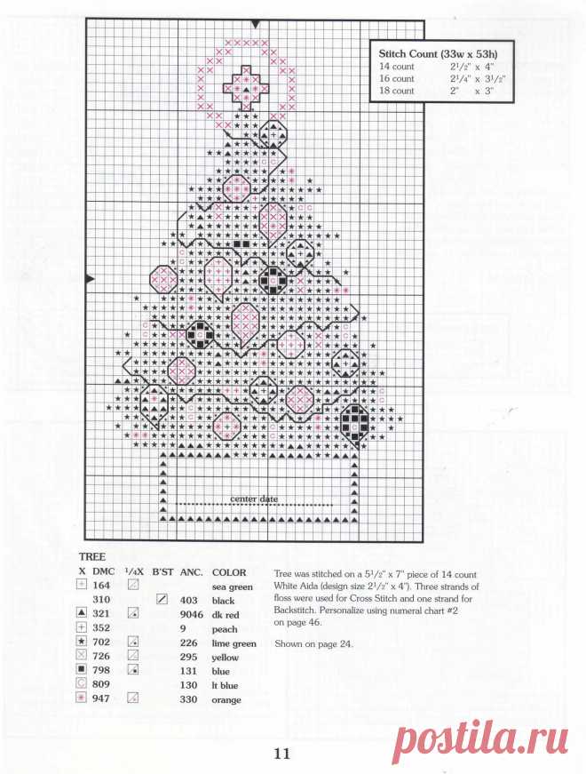 Новогодние схемы - малютки. / Вышивка / Вышивка крестом