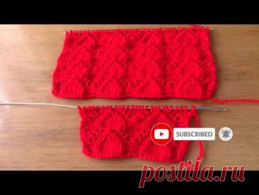 Ажурный турецкий узор спицами Сердечки💖Knitting patterns Hearts