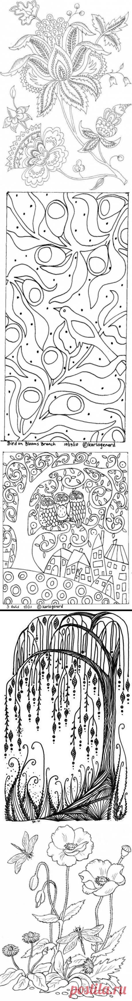 Шаблоны для росписи шелка | БАТИК и Я