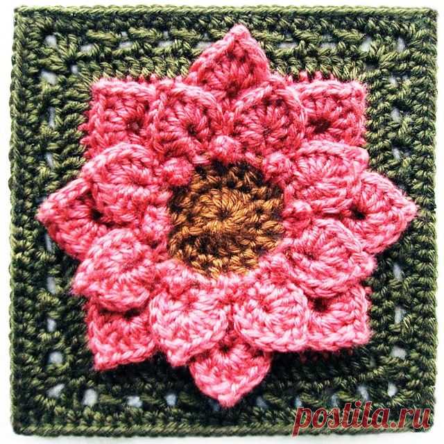Crocodile Flower Square. Цветы в квадратах.