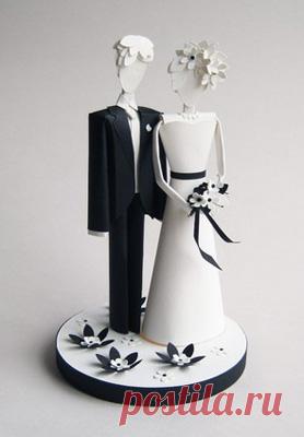 Свадебные куклы из бумаги - Домашний hand-made