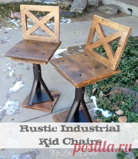 Rustic Industrial Kid Chairs | My Love 2 Create