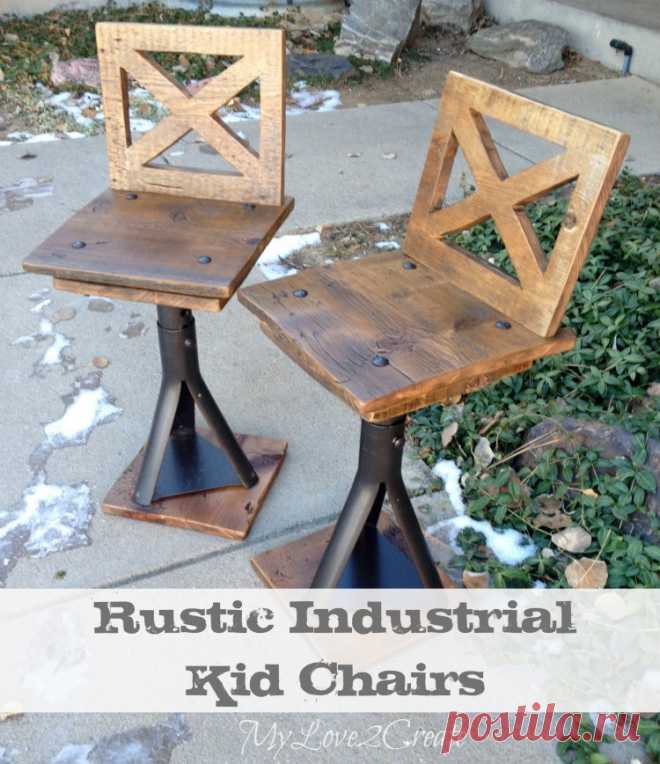 Rustic Industrial Kid Chairs | My Love 2 Create