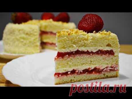 КЛУБНИЧНЫЙ ТОРТ |  Очень Вкусный!  | Strawberry cake