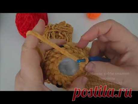 Курочка крючком из плюшевой пряжи🐔🐔🐔