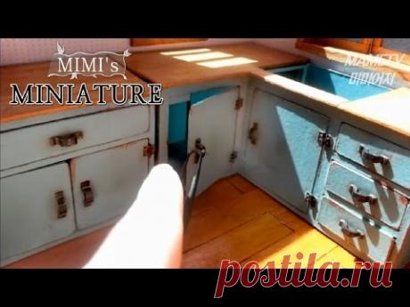 미니어쳐 싱크대만들기 Miniature- Kitchen cabinet - YouTube