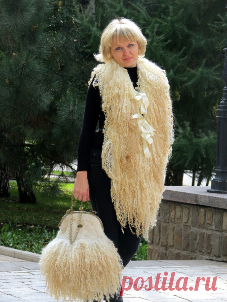 Купить Комплект валяный &quot;Кудряшка Сью&quot; мастера Сидык Арина - Magic Wool