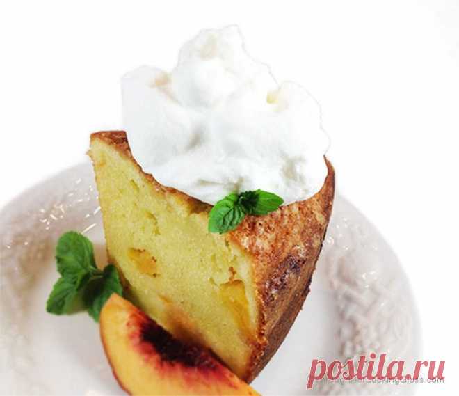 Fresh Peach Pound Cake - Through Her Looking Glass