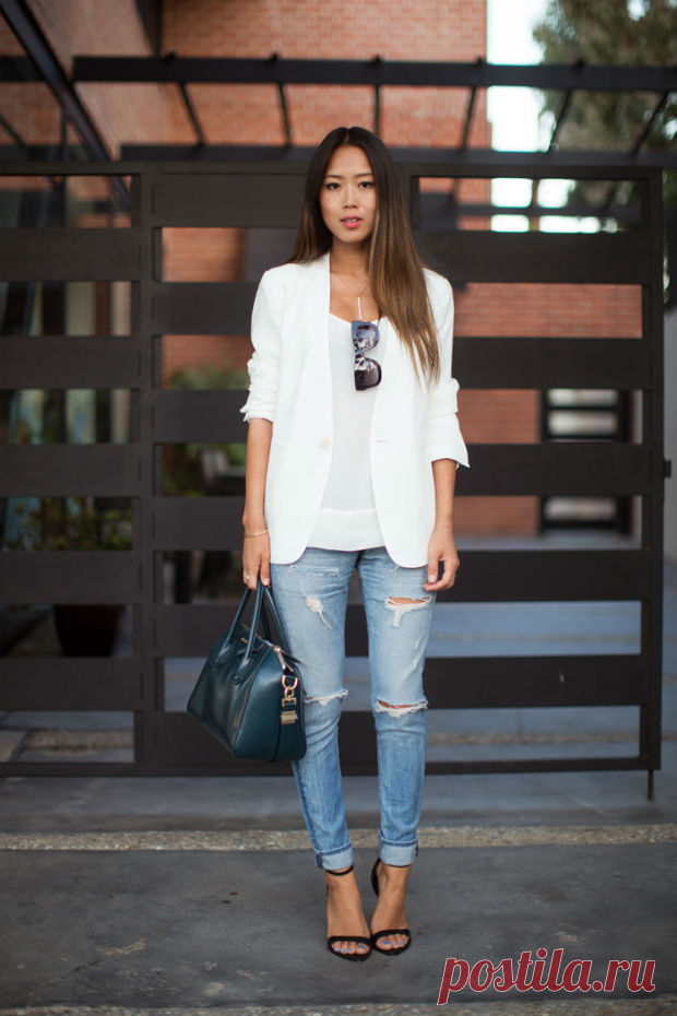 С чем носить белый пиджак - подборка самых стильных образов (40+ фото) | Каблучок.ру