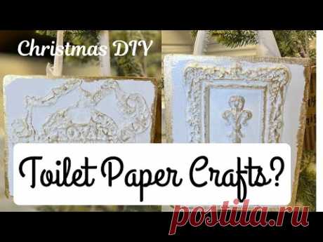 Toilet Paper Crafts - French Country Christmas DIY - Making Crafts From Toilet Paper - Cheap Crafts