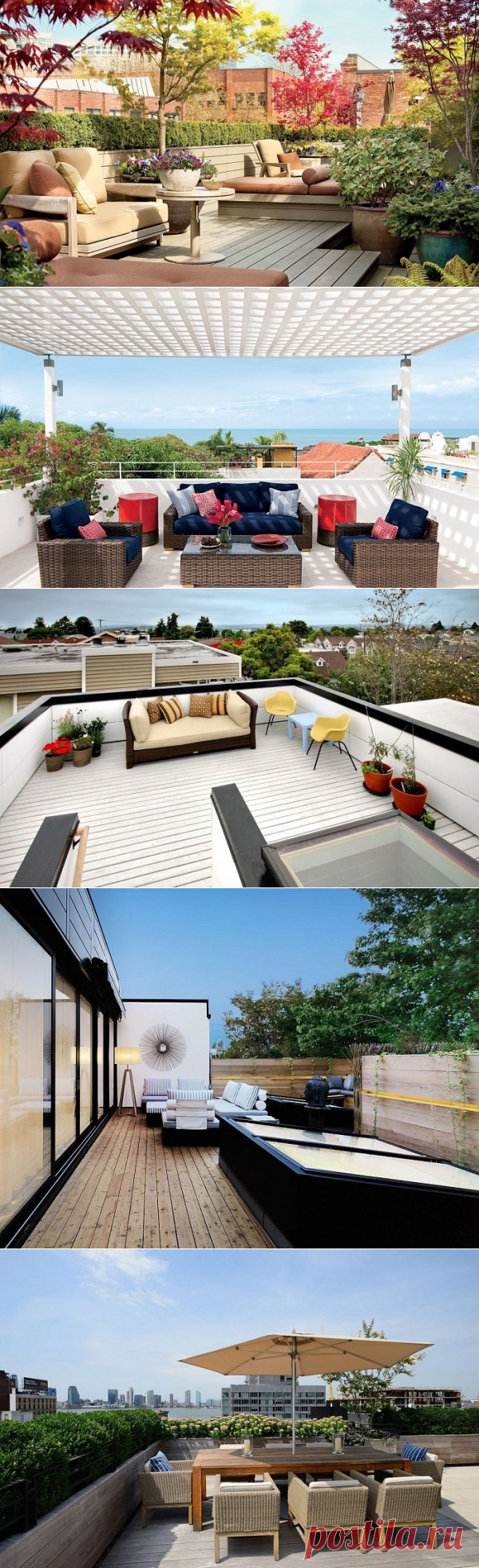 Оформляем террасу на крыше дома для летних посиделок (32 фото)