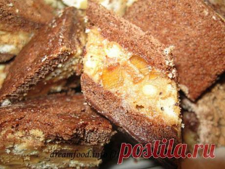 Пляцок "Сникерс" рецепт с фото