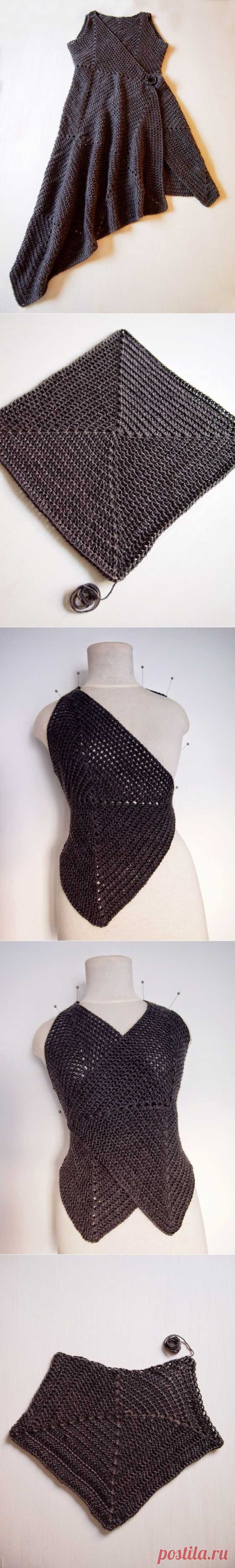Платье-конструктор из вязаных квадратов (Diy) / Вязание / ВТОРАЯ УЛИЦА