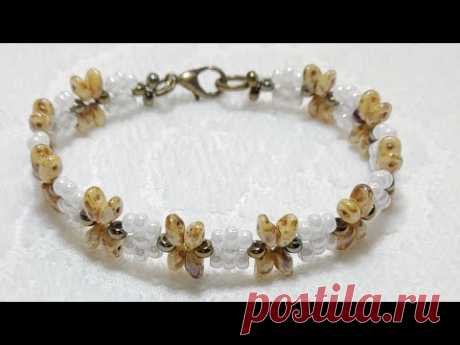 Matubo superduo boncuğu ile kolay bileklik * Лёгкий браслет из бисера Супердуо * Easy bracelet *