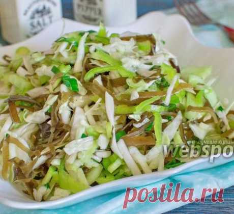Салат с морской капустой и огурцами