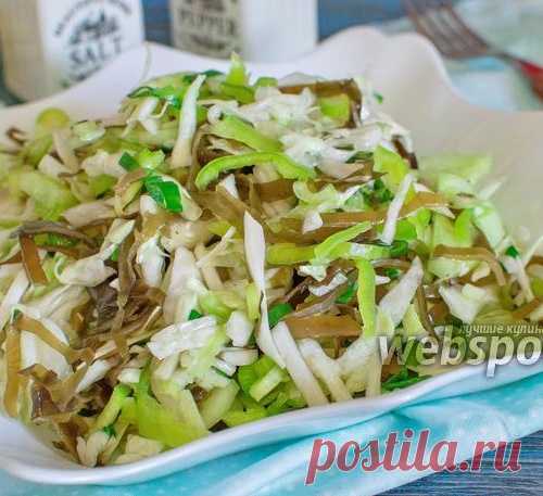 Салат с морской капустой и огурцами