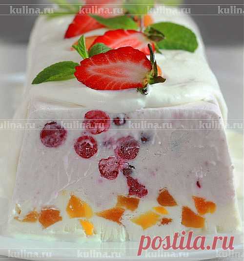 Торт-мороженое с клюквой и курагой – рецепт приготовления с фото от Kulina.Ru