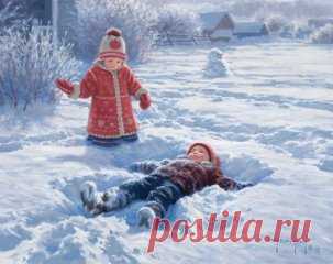 Художник Robert Duncan.
Невероятно позитивная снежная зима глазами художника.
Роберт Дункан родился в Солт-Лейк-Сити в 1952 году. Вырос в большой семье, где было десять детей. Он проводил лето, помогая бабушке с дедушкой на их ранчо, где содержался крупный рогатый скот в штате Вайоминг. Это оказало вляние на его творчество.