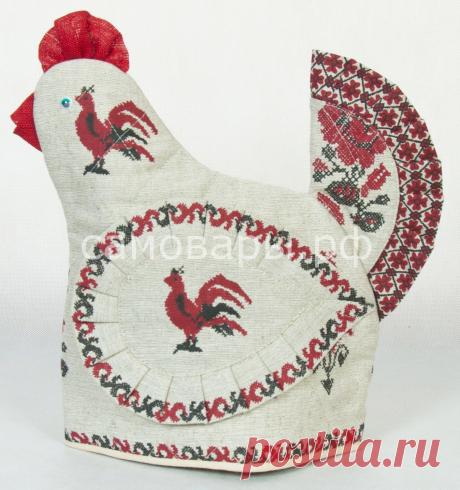 Грелка на чайник "Курочка". Вологодский лён и хлопок. | Самовары РФ