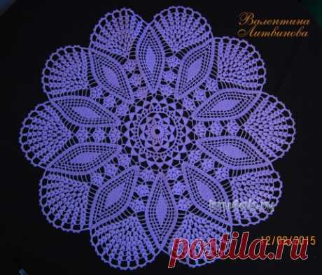 Салфетка крючком — работа Валентины Литвиновой - вязание крючком на kru4ok.ru