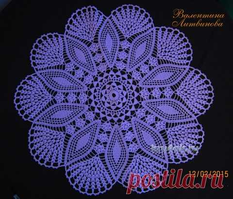 Салфетка крючком — работа Валентины Литвиновой - вязание крючком на kru4ok.ru