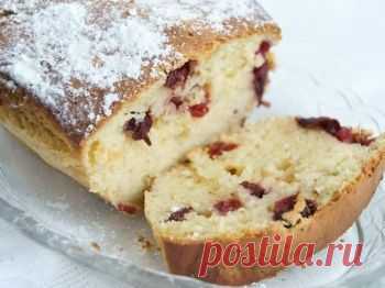 Рецепт - Творожный кулич с вишней. Как приготовить в домашних условиях быстро и вкусно. Фото рецепта