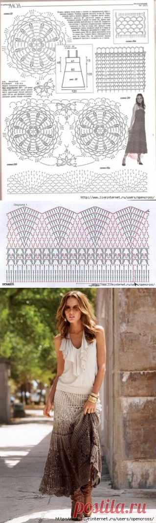 Летняя ажурная юбка