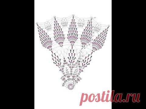 Читаем схему салфетки крючком часть 3 (Read scheme napkins crochet part 3) — Яндекс.Видео