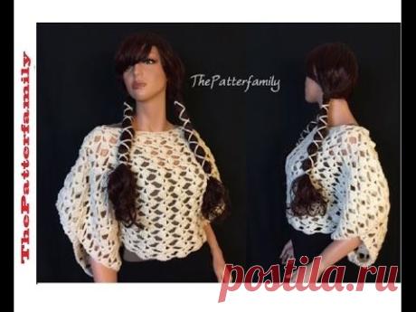 How to Crochet a Cropped Sweater Pattern #5 │by ThePatterfamily