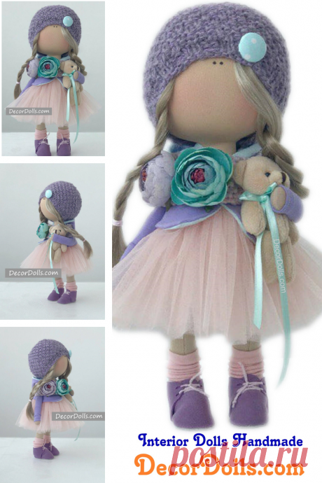 Cloth Tilda Doll, Stoffpuppe, Poupée, Handmade Fabric Doll, Textile Ar – Decor Dolls